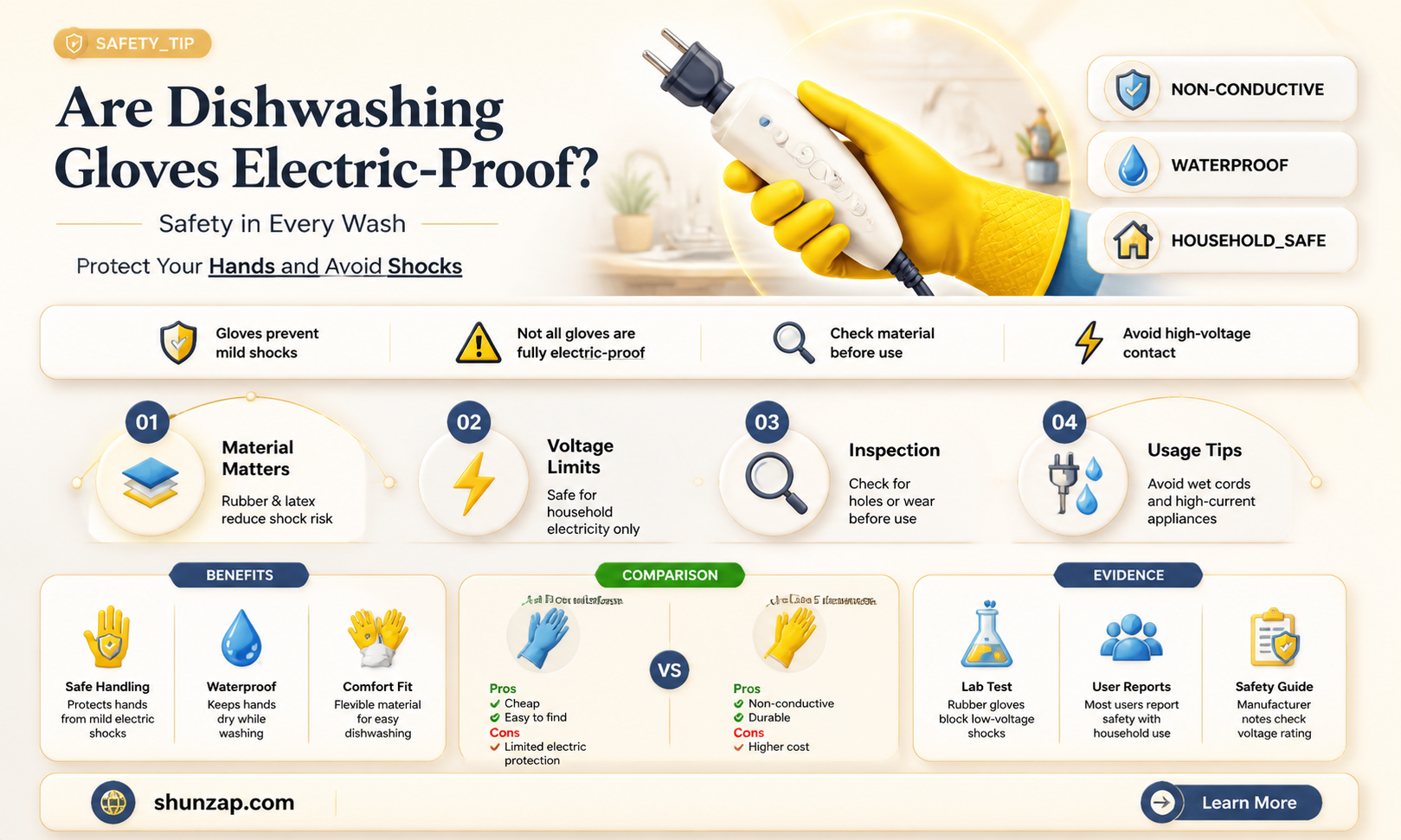 are dishwashing gloves resistant to electrical t