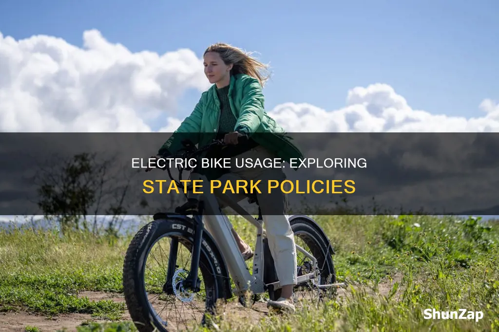 are electric bikes allowed in state parks