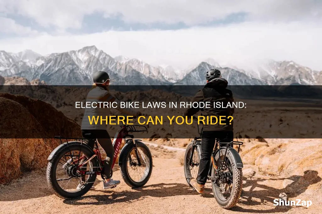 are electric bikes allowed on bike paths in rhode island