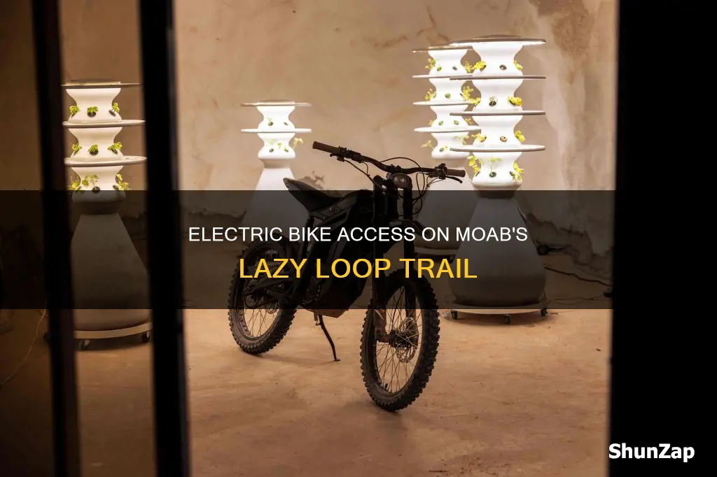 are electric bikes allowed on lazy loop moab