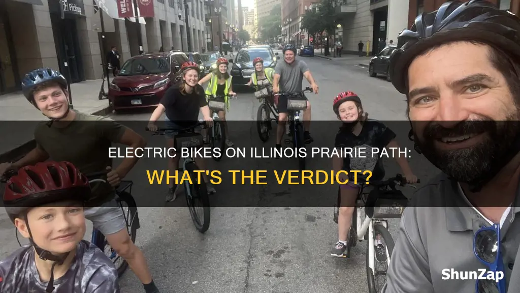 are electric bikes allowed on the illinois prairie path