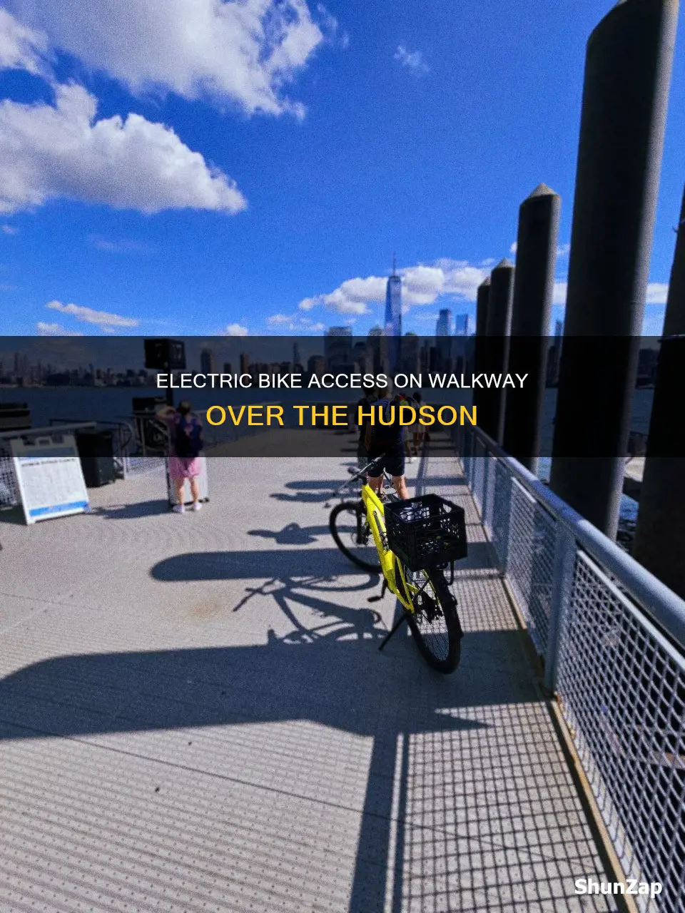 are electric bikes allowed on walkway over the hudson