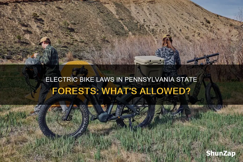 are electric bikes legal on pa state forest