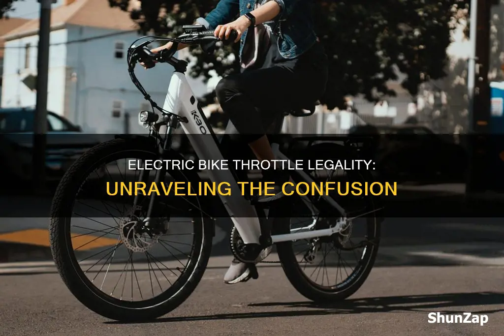 are electric bikes with throttle illegal