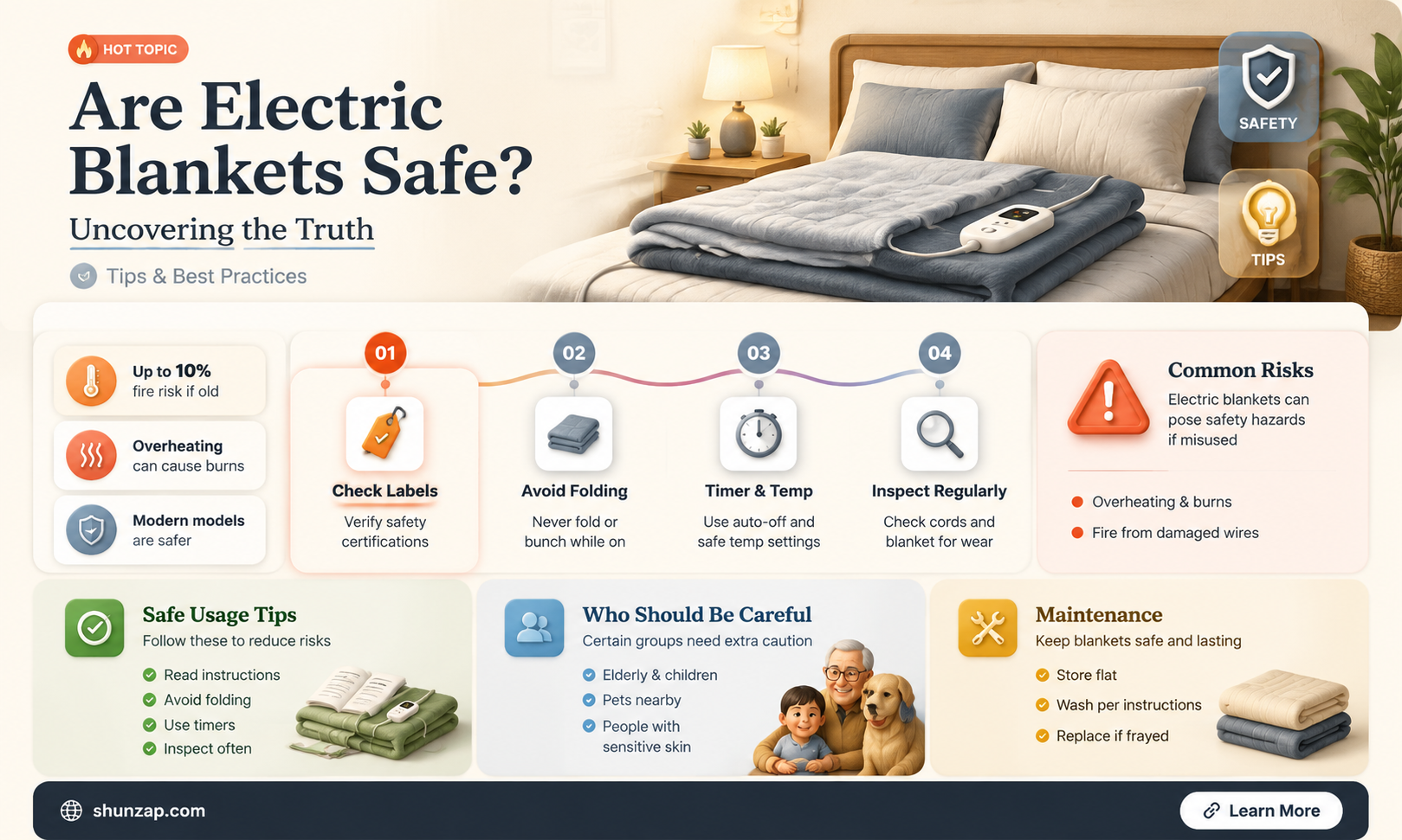 are electric blankets safe to use