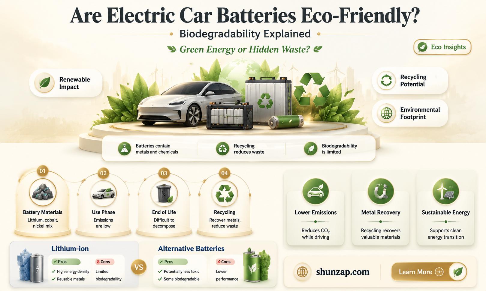 are electric car batteries biodegradable