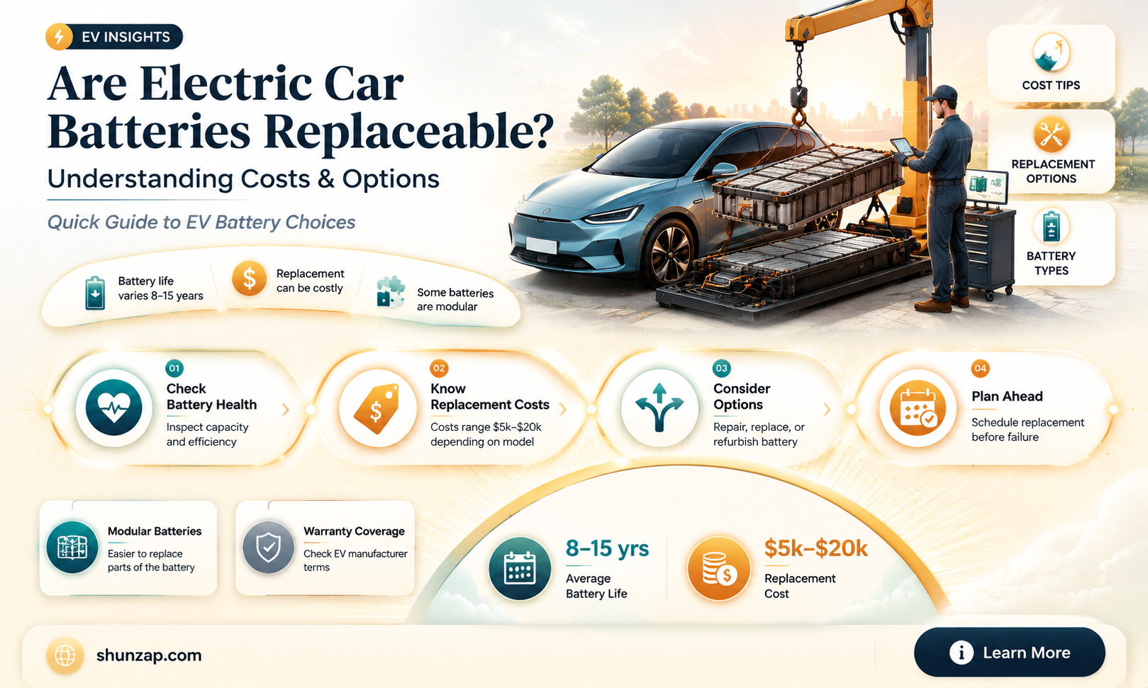 are electric car batteries replaceable