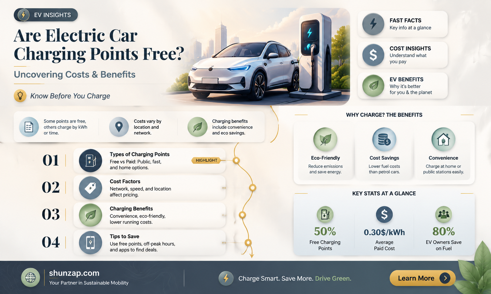 are electric car charging points free