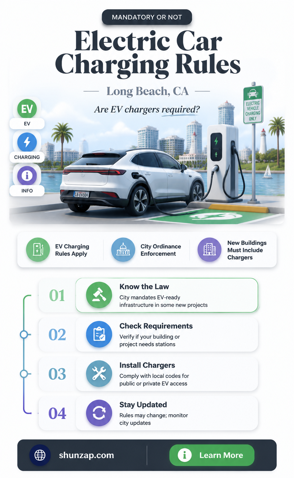 are electric car charging stations required in long beach ca