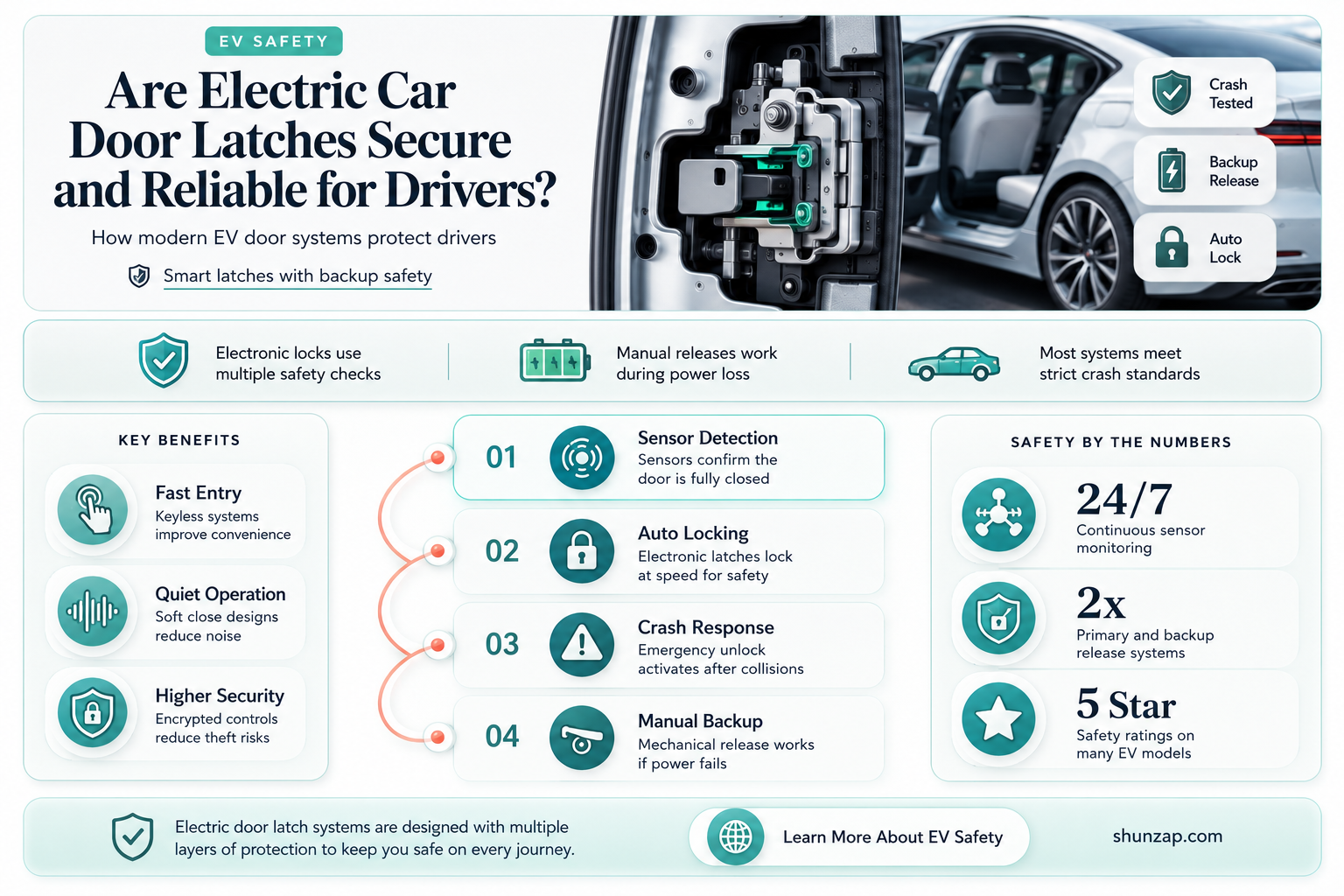 are electric latches safe car