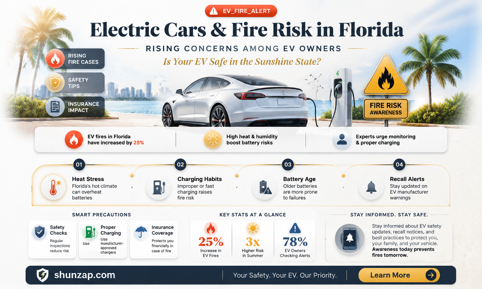 are electric cars blowing up in florida