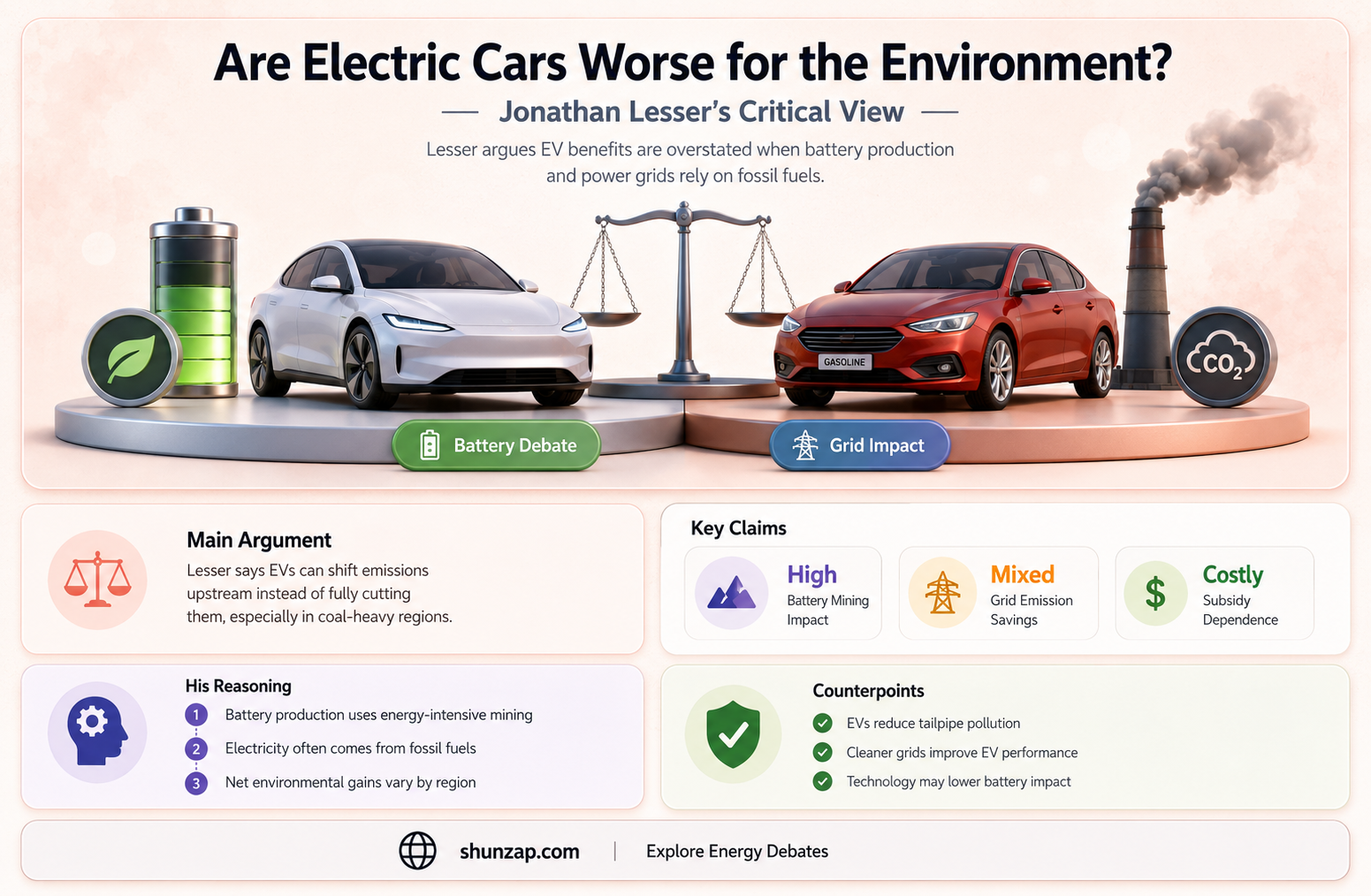 are electric cars worse for the environment jonathan lesser