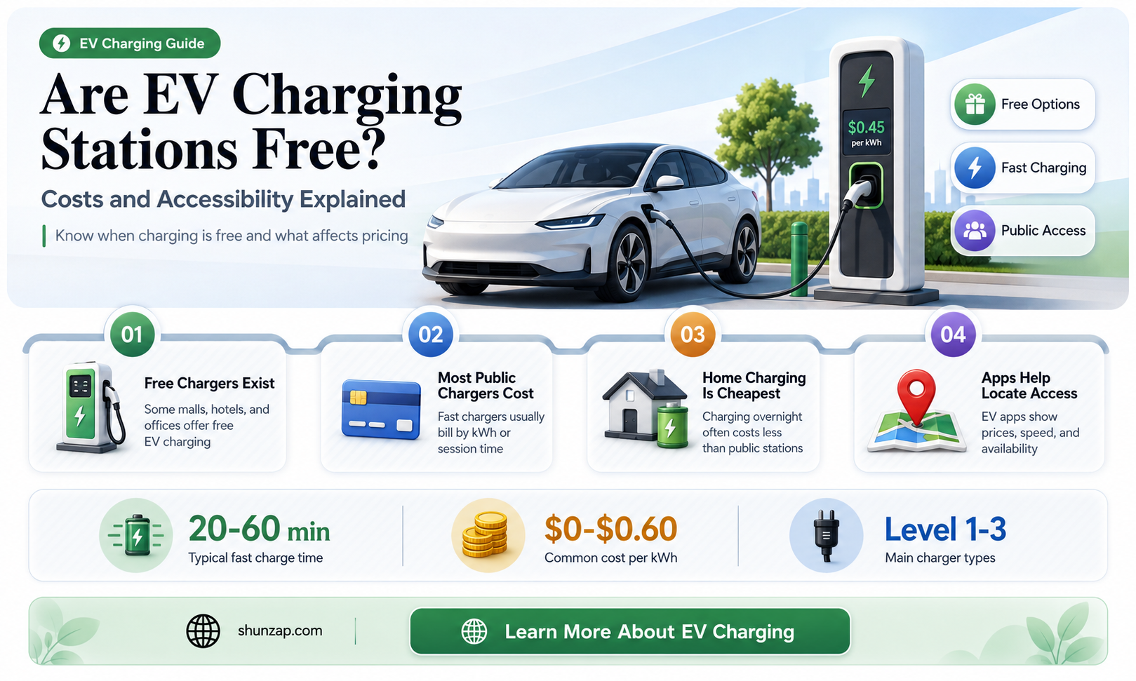 are electric charging stations free to use