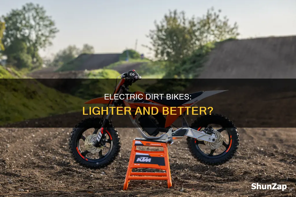 are electric dirt bikes lighter