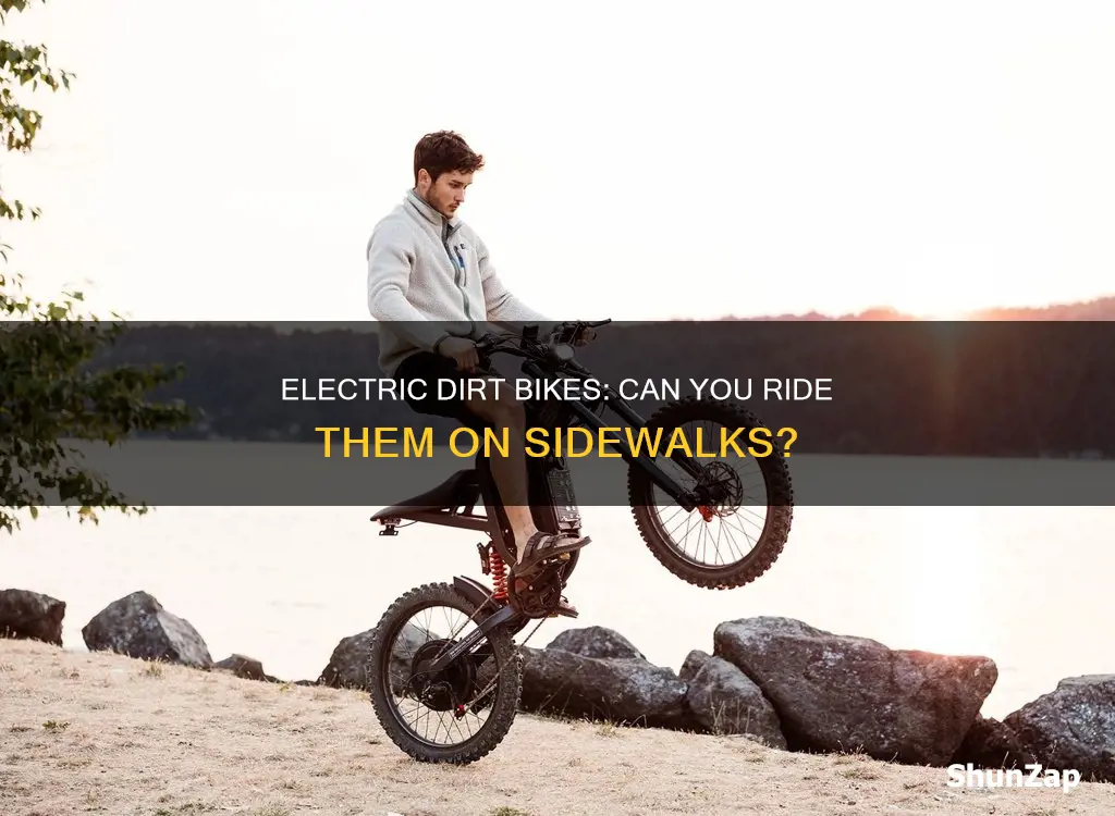 are electric dirt bikes sidewalk legal