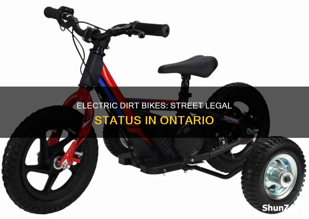 are electric dirt bikes street legal in ontario