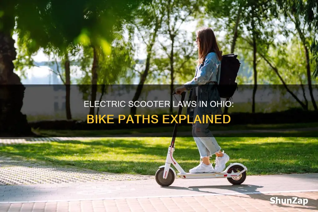 are electric scooters allowed on bike paths ohio