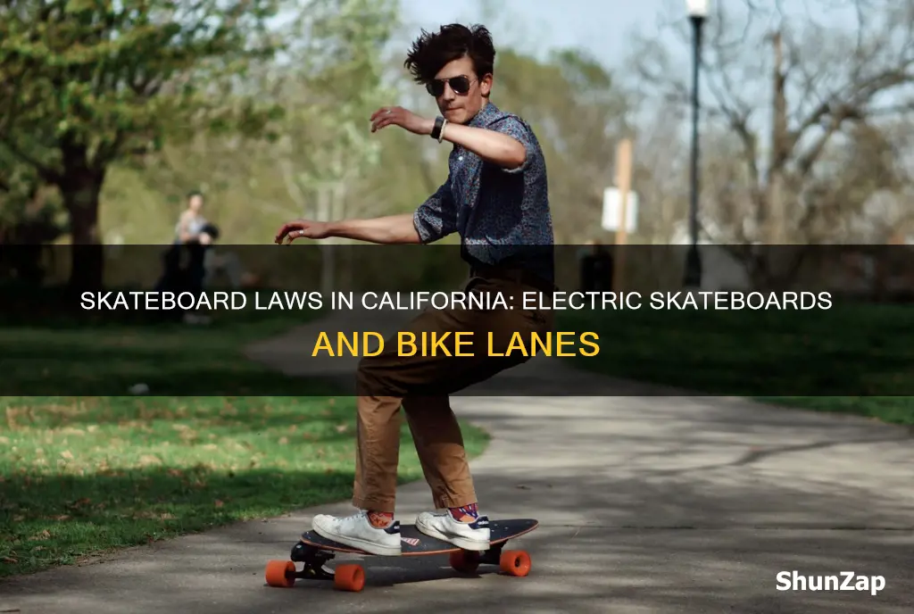 are electrical skateboards allowed on bike lanes california