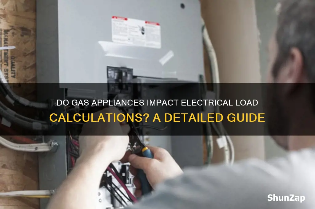 are gas appliances used in electrical load calculations