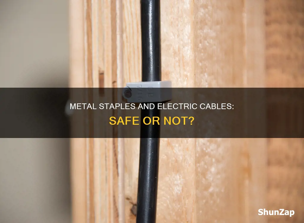 are metal staples allowed for electric cable