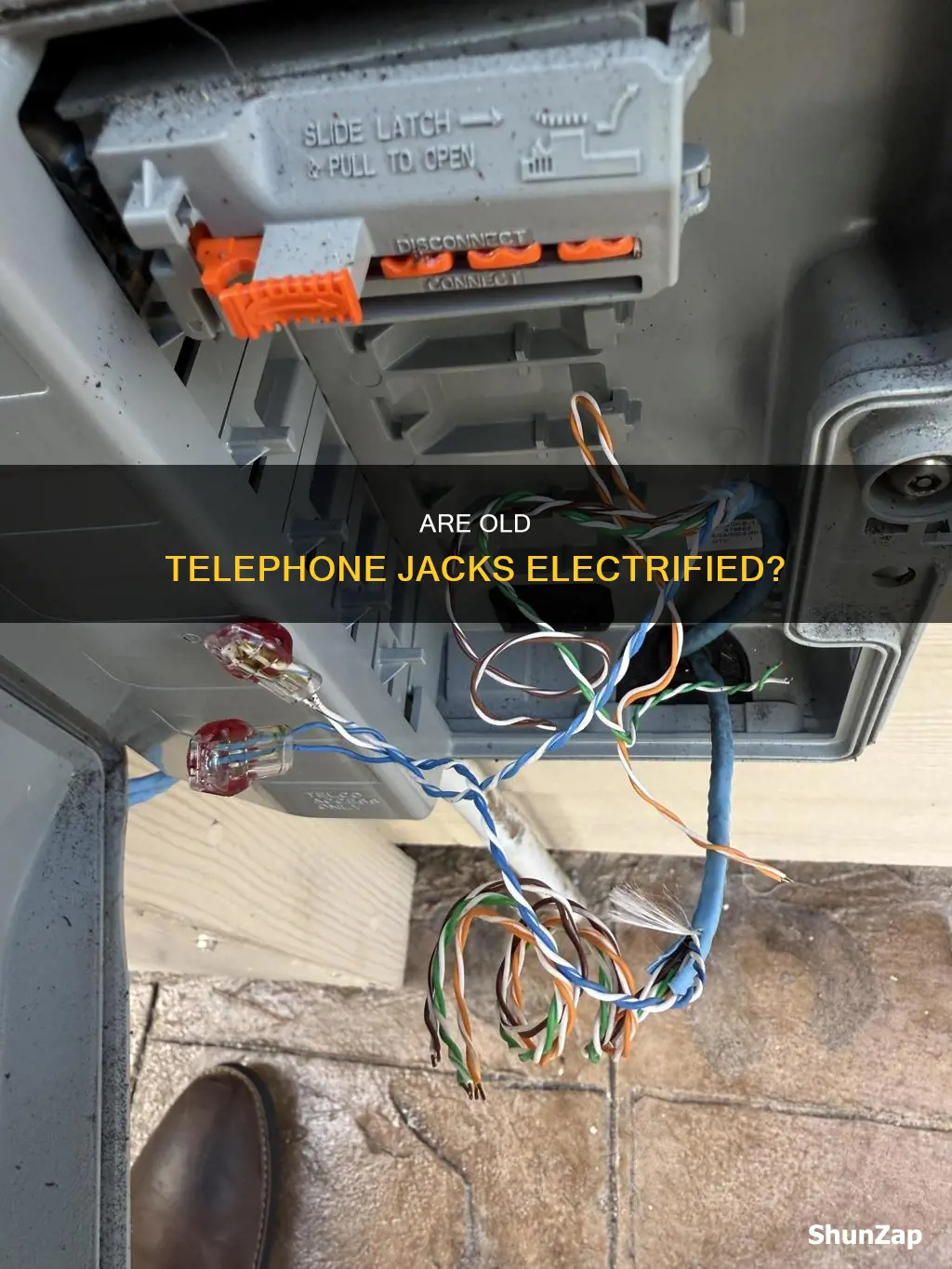 are old telephone jacks connected to electricity