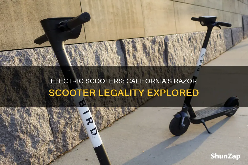 are razor electric scooters legal in california