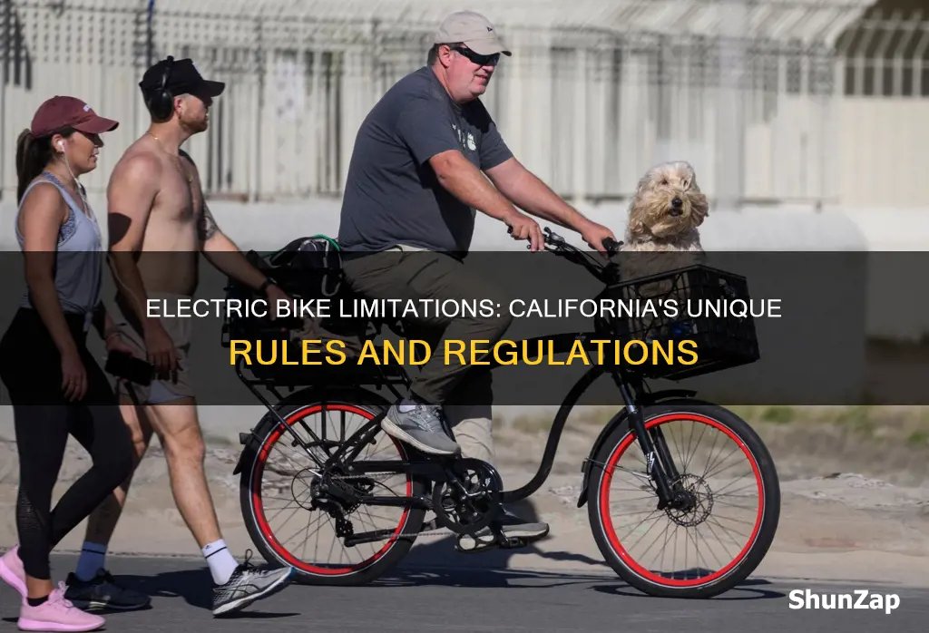 are there limitations to electric bikes in california