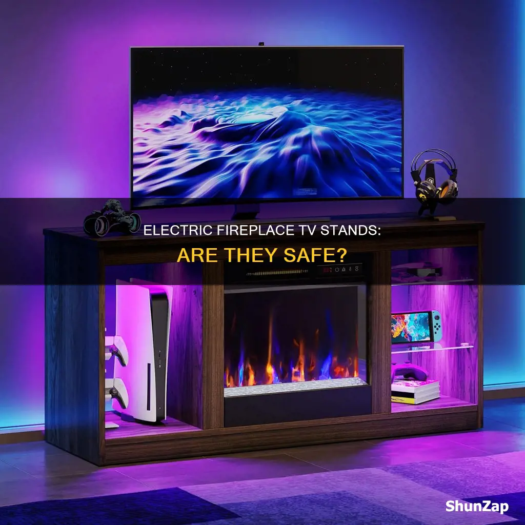 are tv stands with electric fireplaces safe