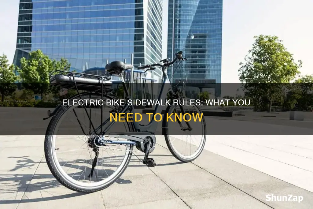 are you allowed to bring electric bike on the sidewalk