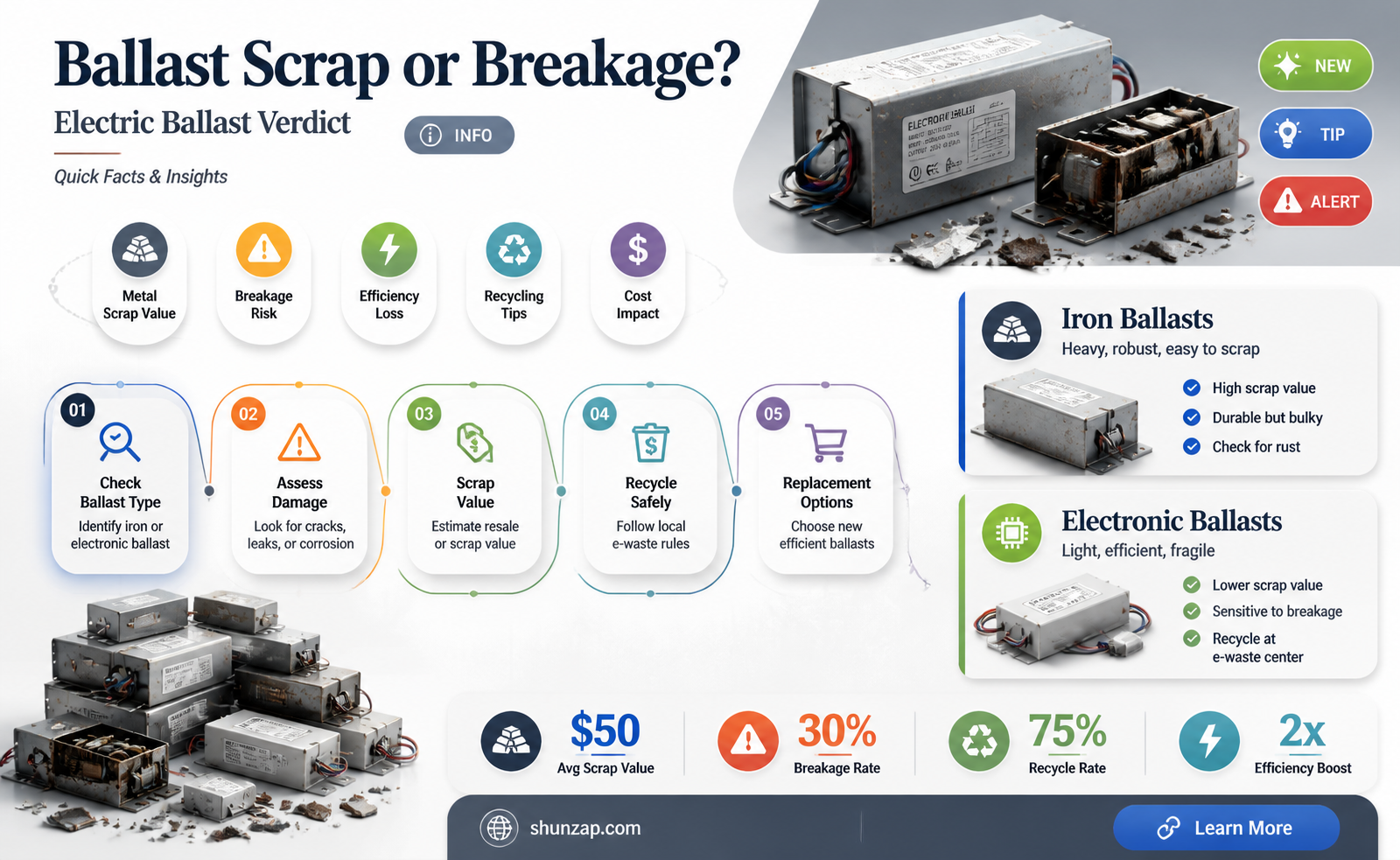 are electric ballast scrap iron or breakage