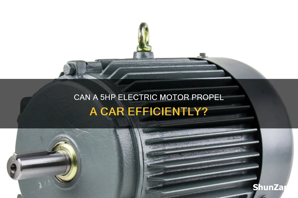 can a 5hp electric motor move a car