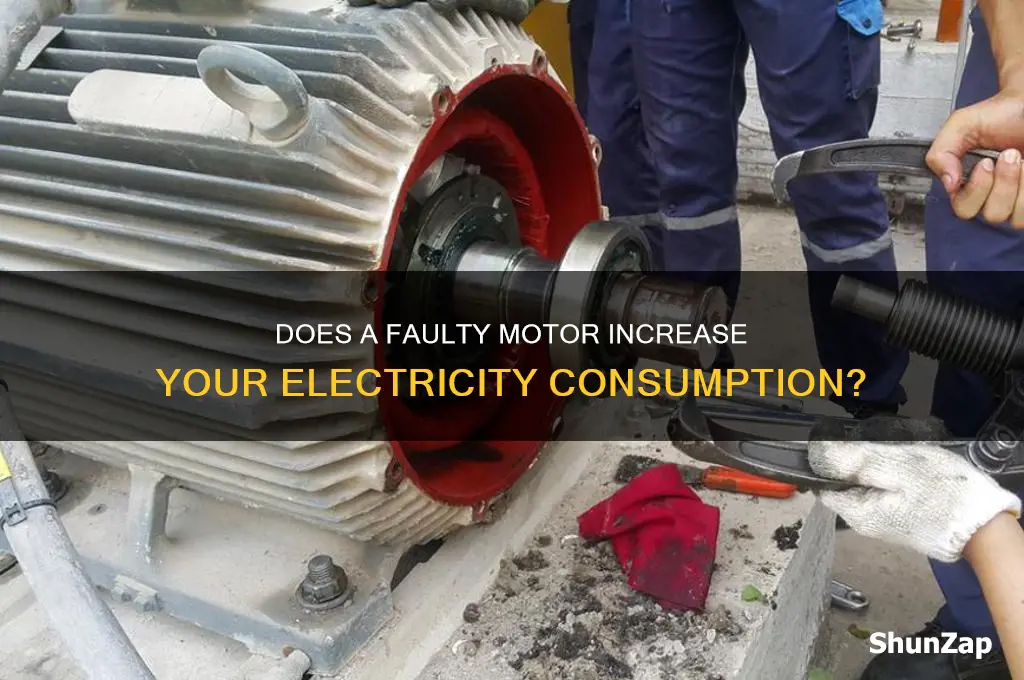 can a bad motor use more electricity