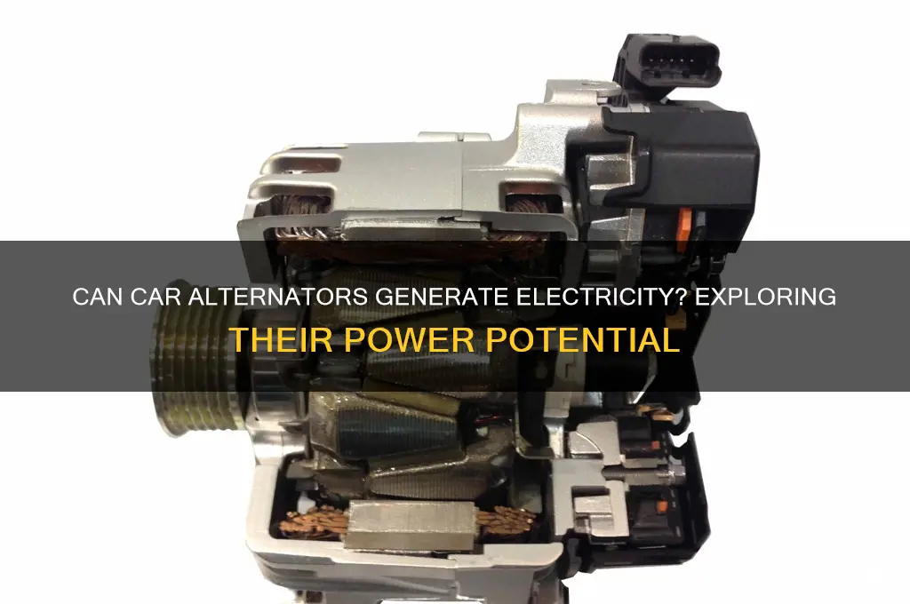 can a car alternator generate electricity