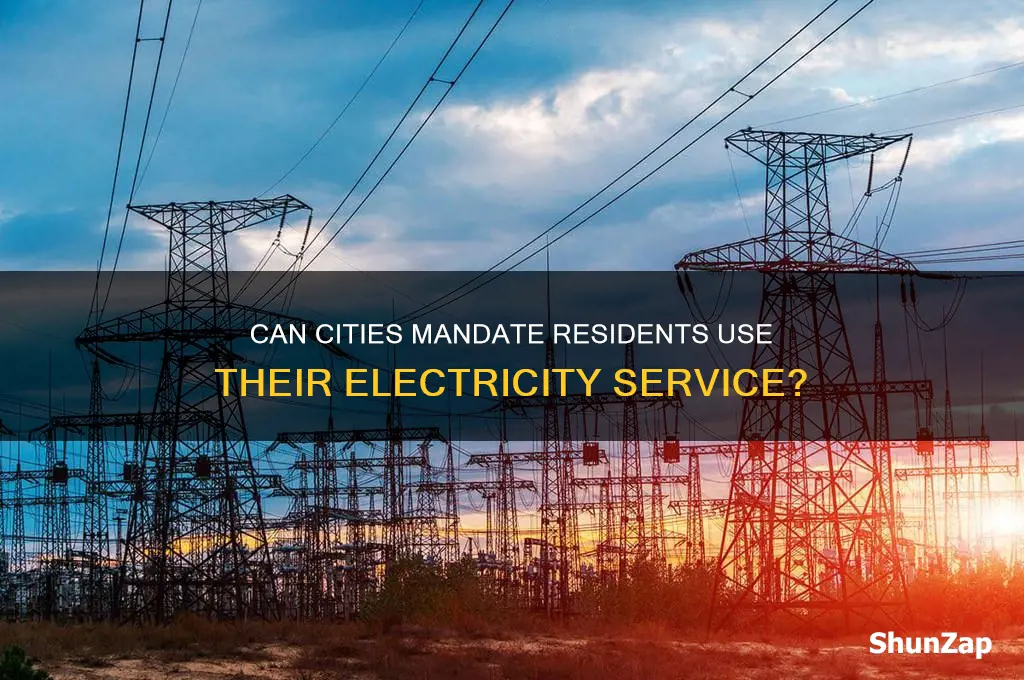 can a city force you to use their electricity dervice
