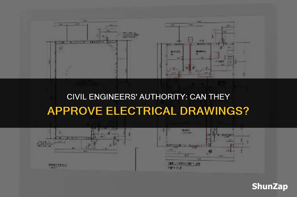 can a civil engineer stamp electrical drawings