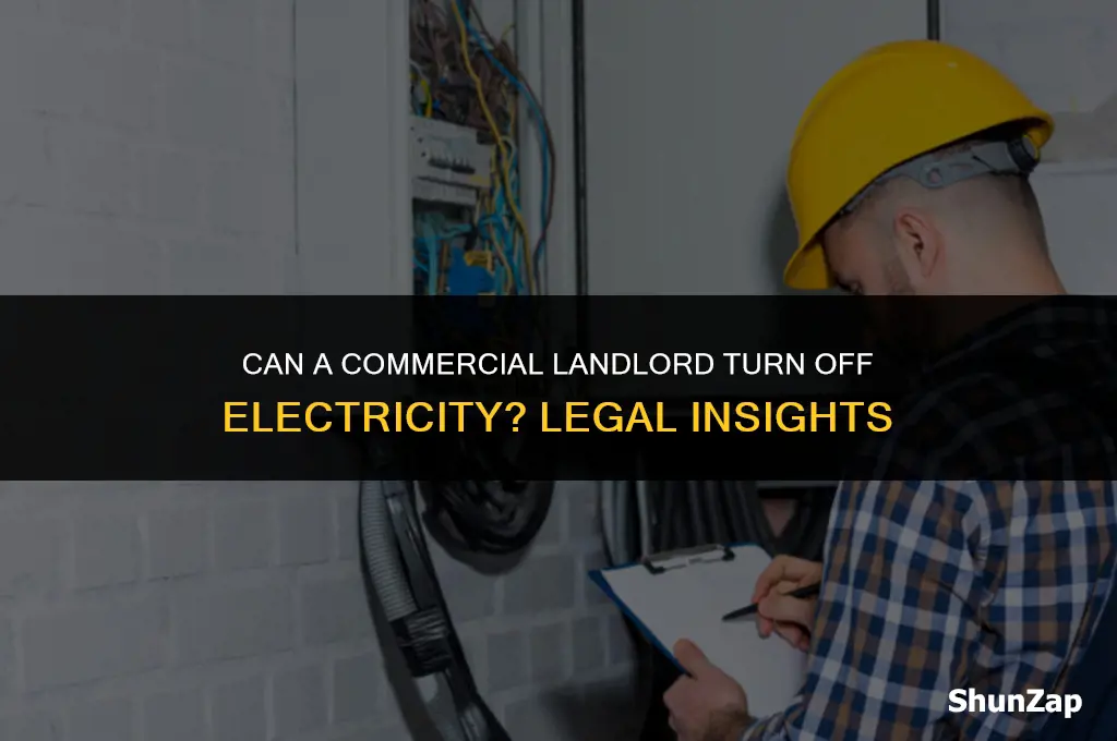 can a commercial landlord turn off electricity