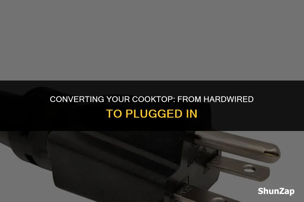 can a cooktop electric 3 wire convert to a plug