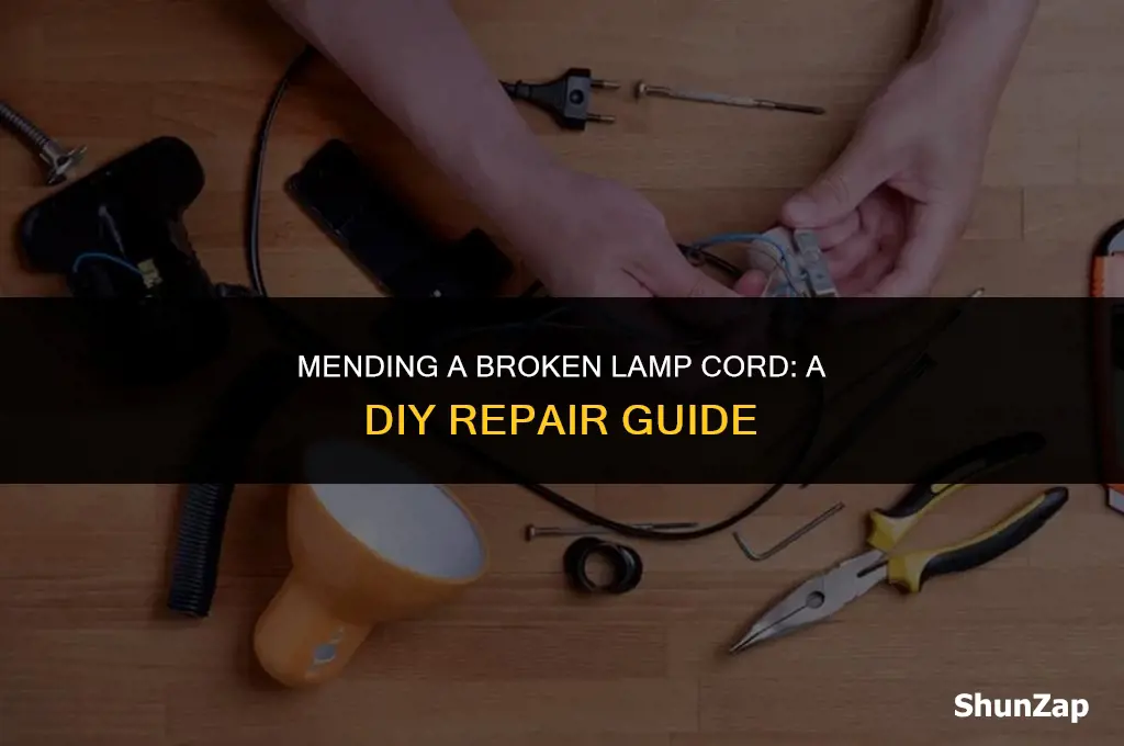 can a cracked electrical cord to a lamp be repaired
