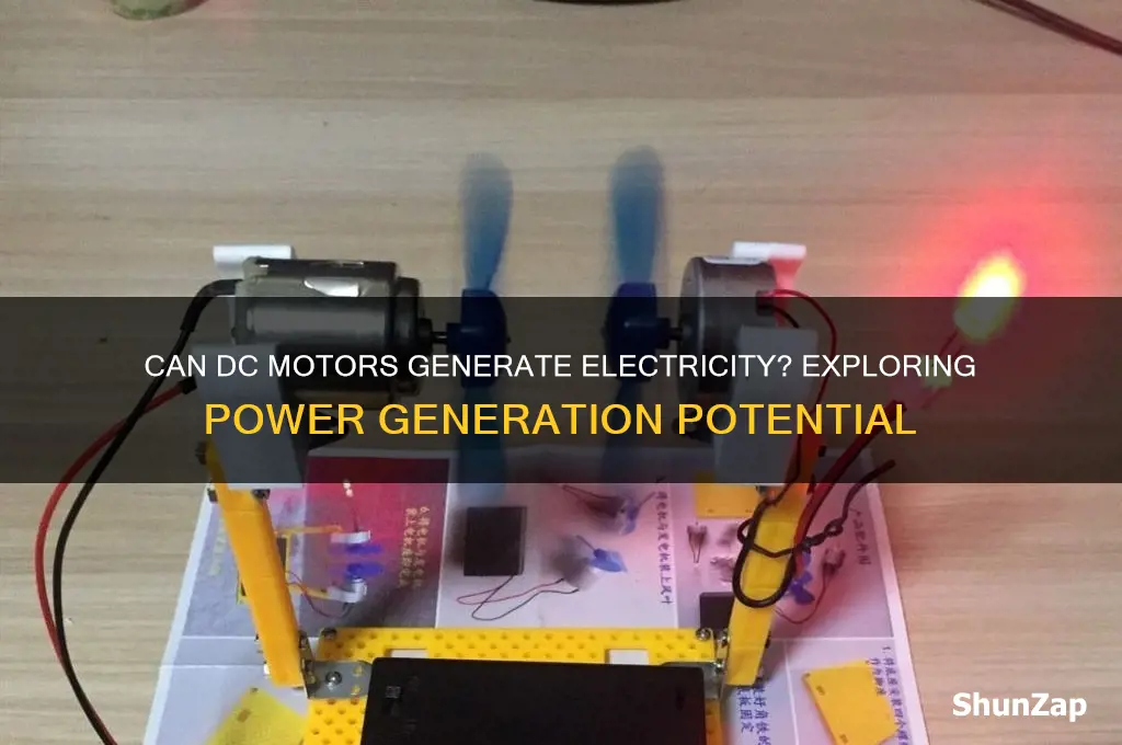 can a dc motor be used to generate electricity