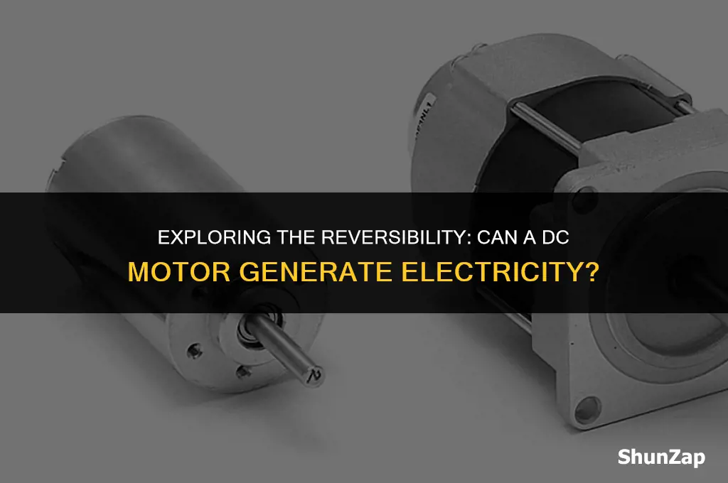 can a dc motor generate electricity