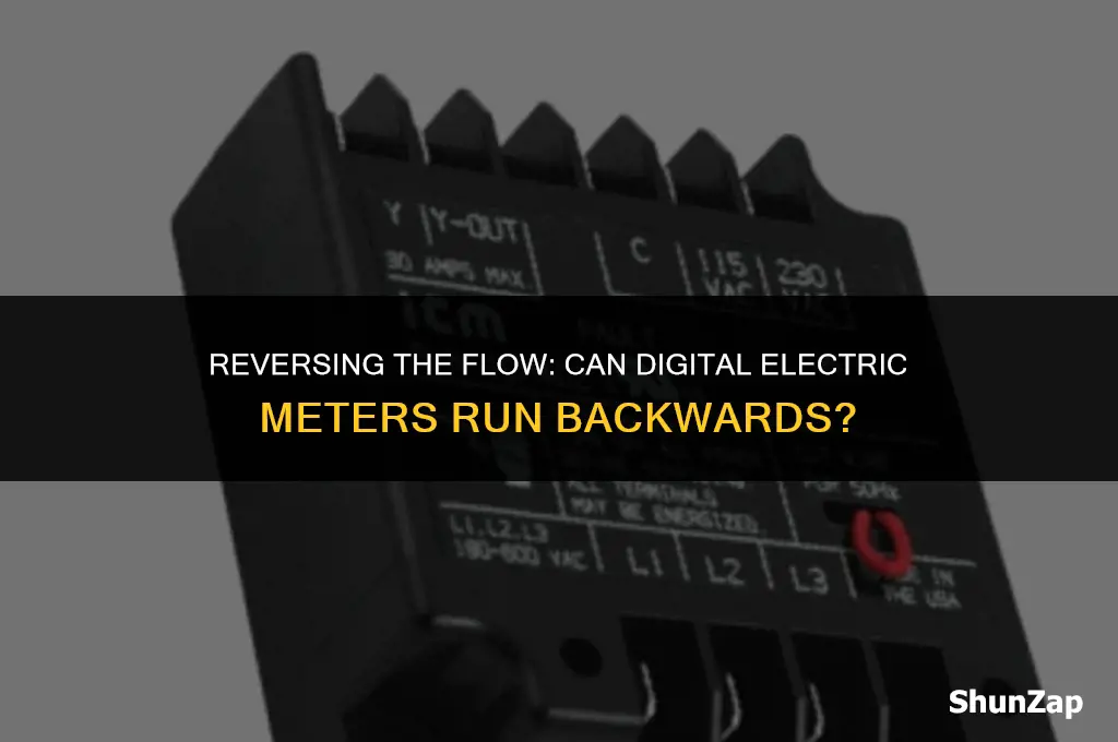 can a digital electric meter run backwards