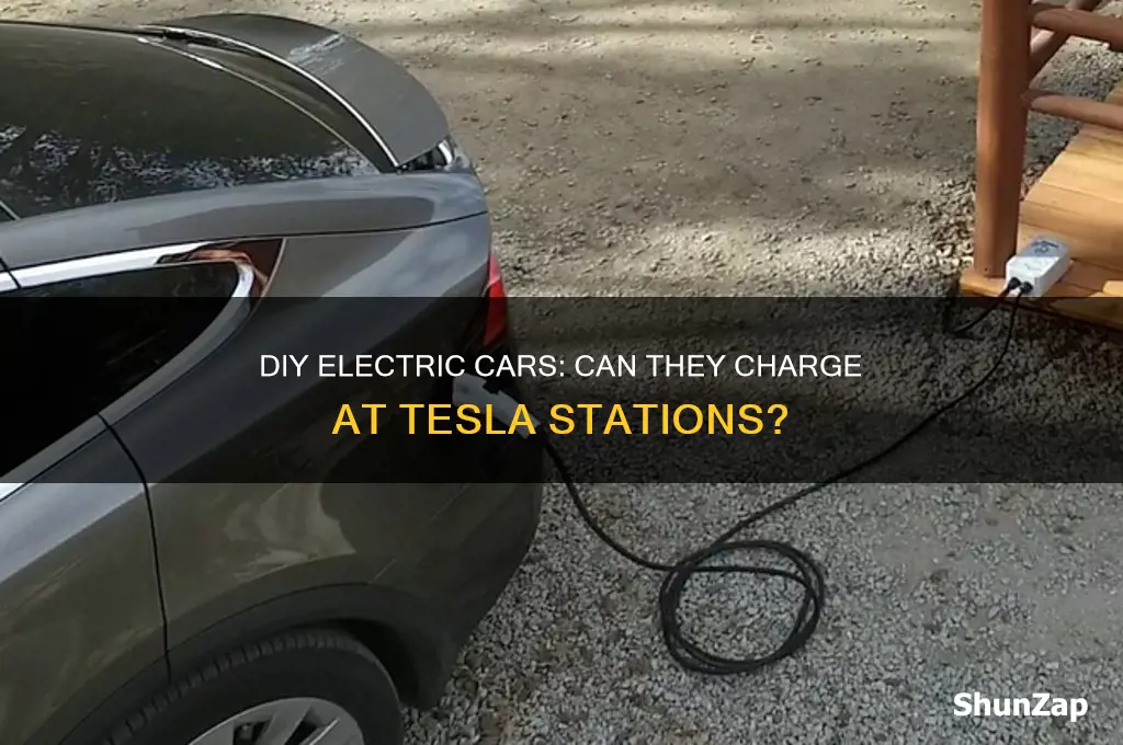 can a diy electric car use a tesla charging station