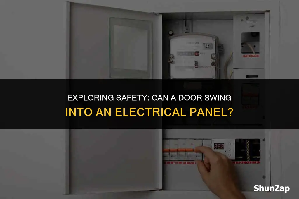 can a door swing into an electrical panel