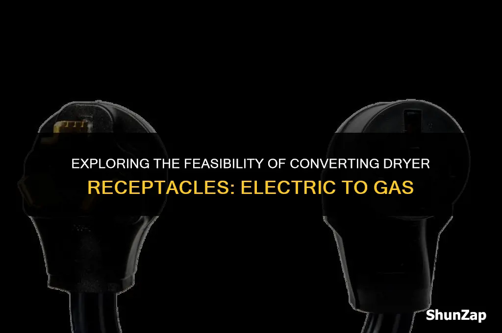 can a dryer electric receptacle be converted to gas