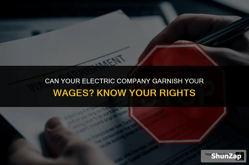 can a electric company garnish your wages