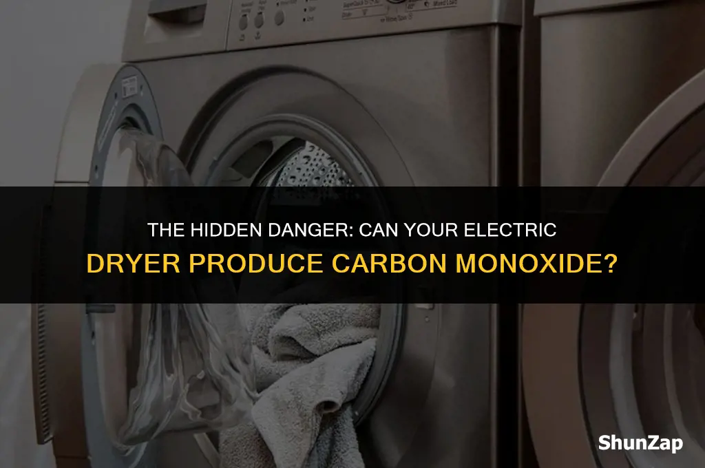 can a electric dryer cause carbon monoxide