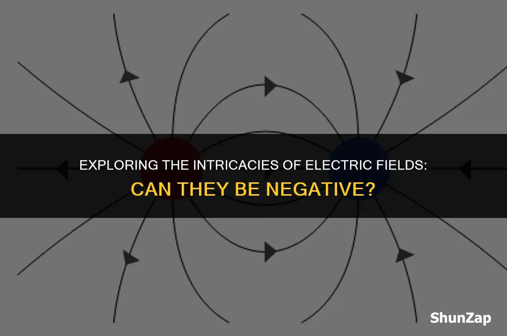 can a electric field value have a negative