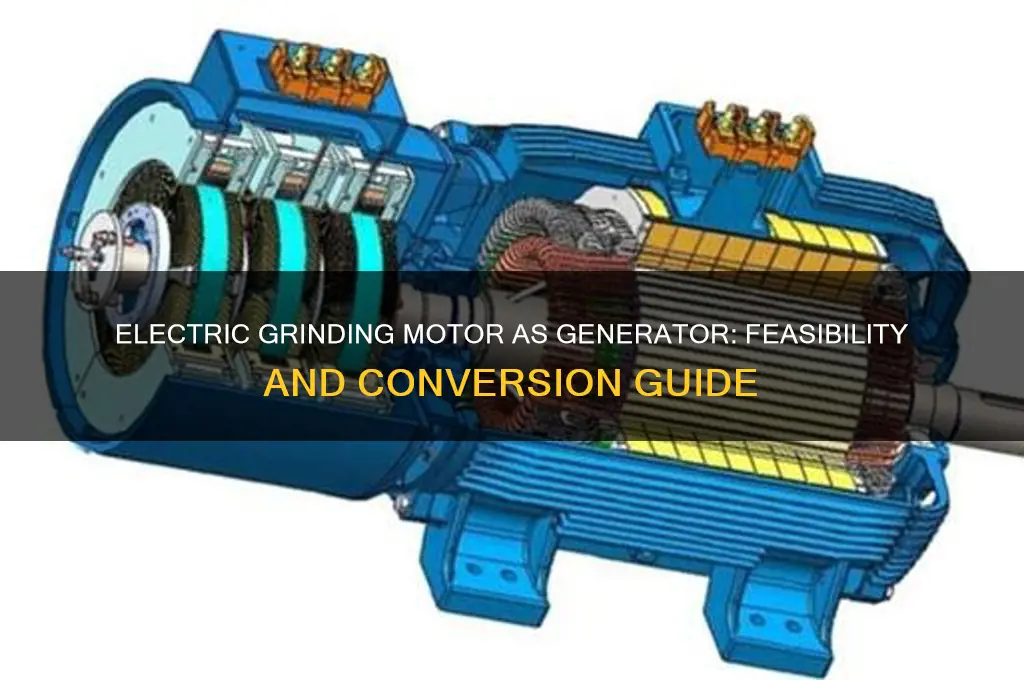 can a electric grinding motor be used for a generator