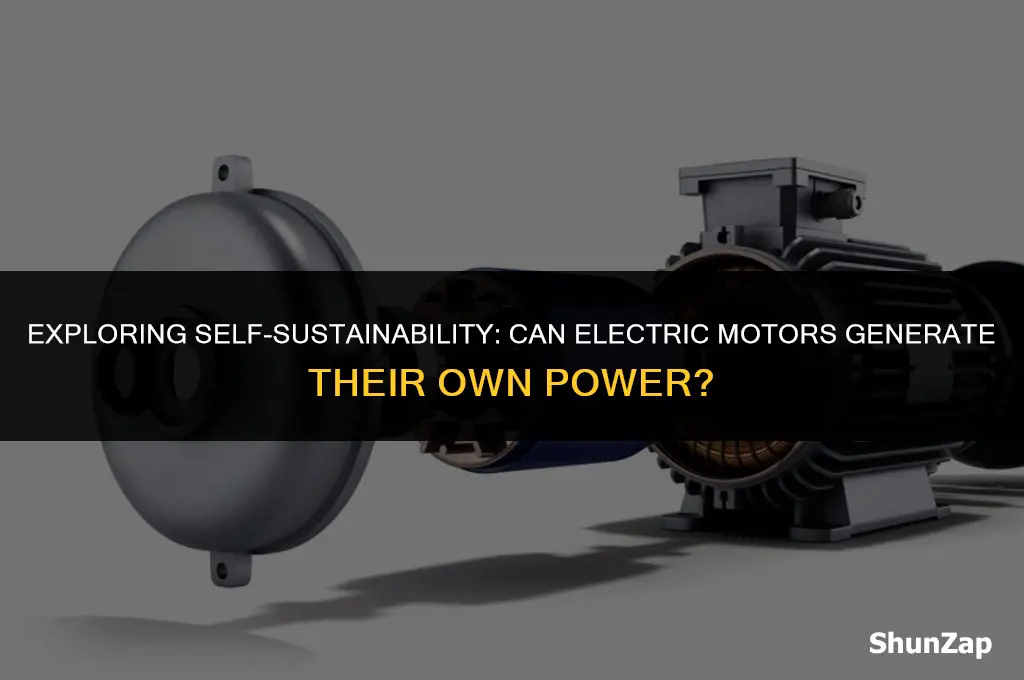 can a electric motor generate its own power