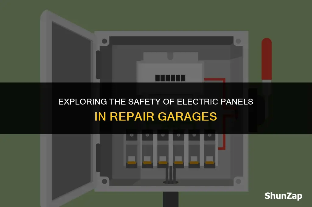can a electric panel be located in a repair garage